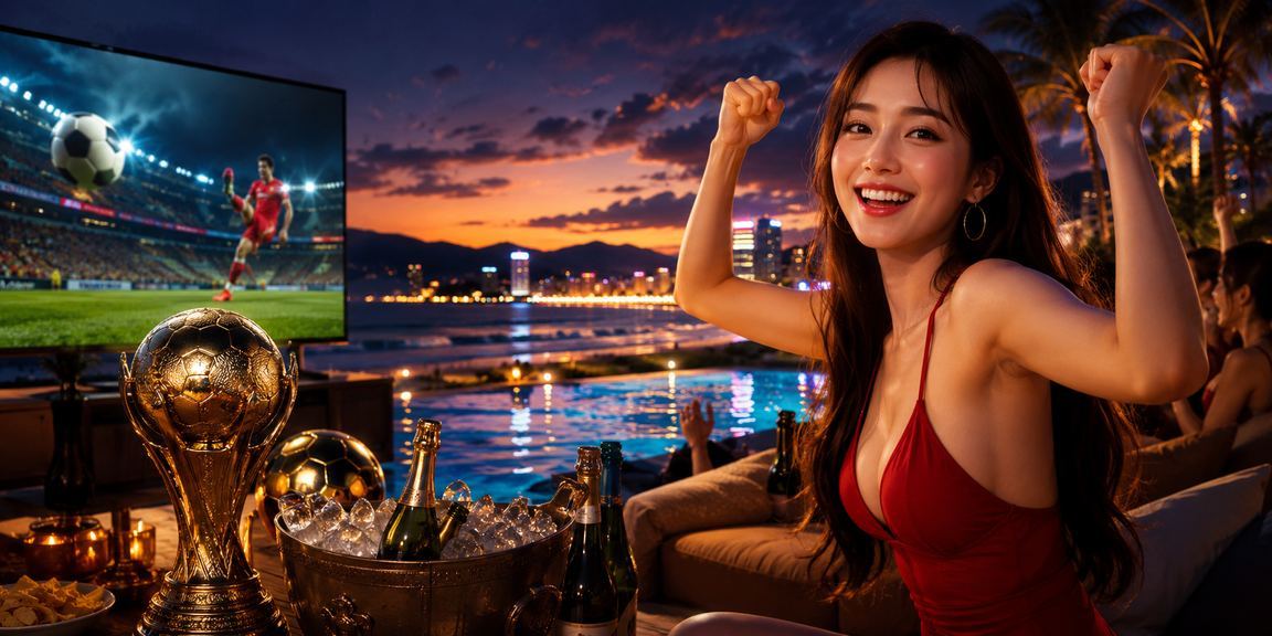 Người hâm mộ bóng đá tại Đà Nẵng theo dõi trận đấu và đặt cược bên bờ biển