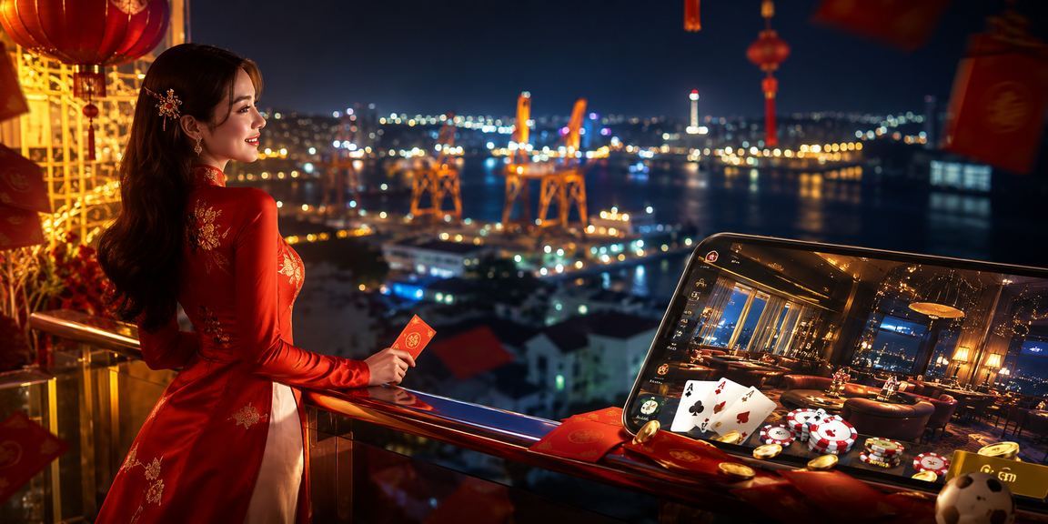 Người chơi mặc áo dài tham gia trò chơi bài tại Vũng Tàu trong không khí VIP